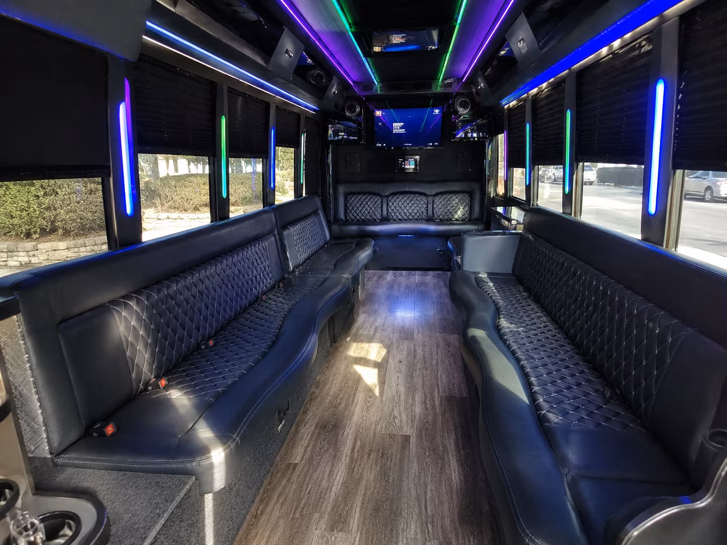 lake worth beach 15 passenger party bus interior