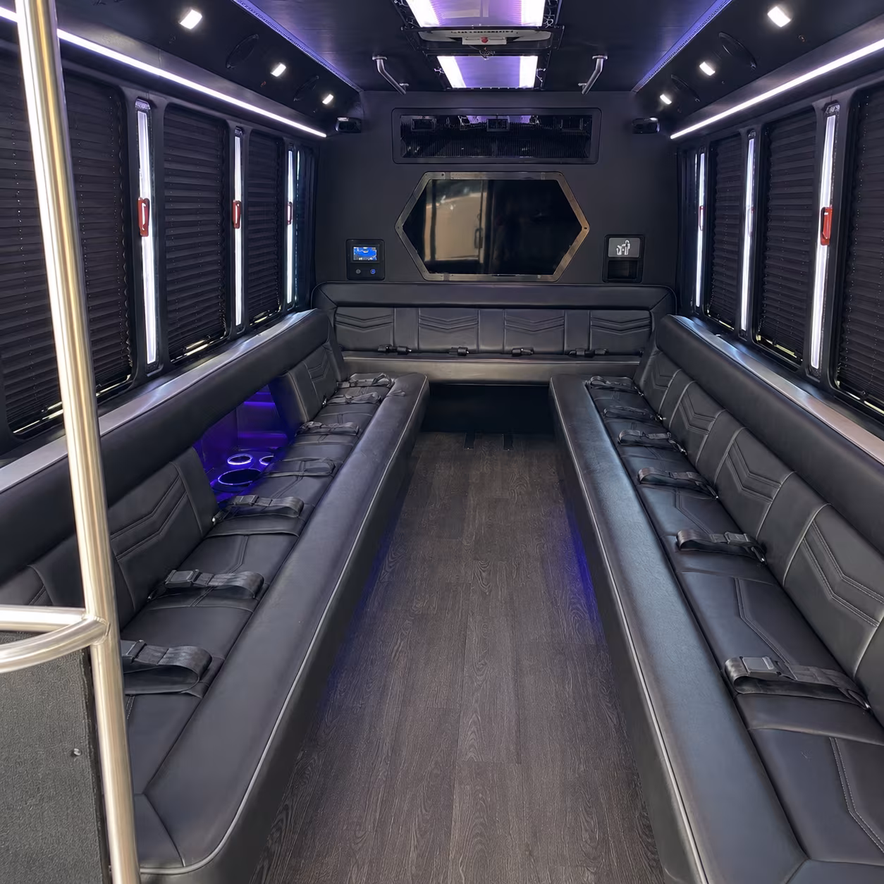 lake worth beach 18 passenger party bus interior