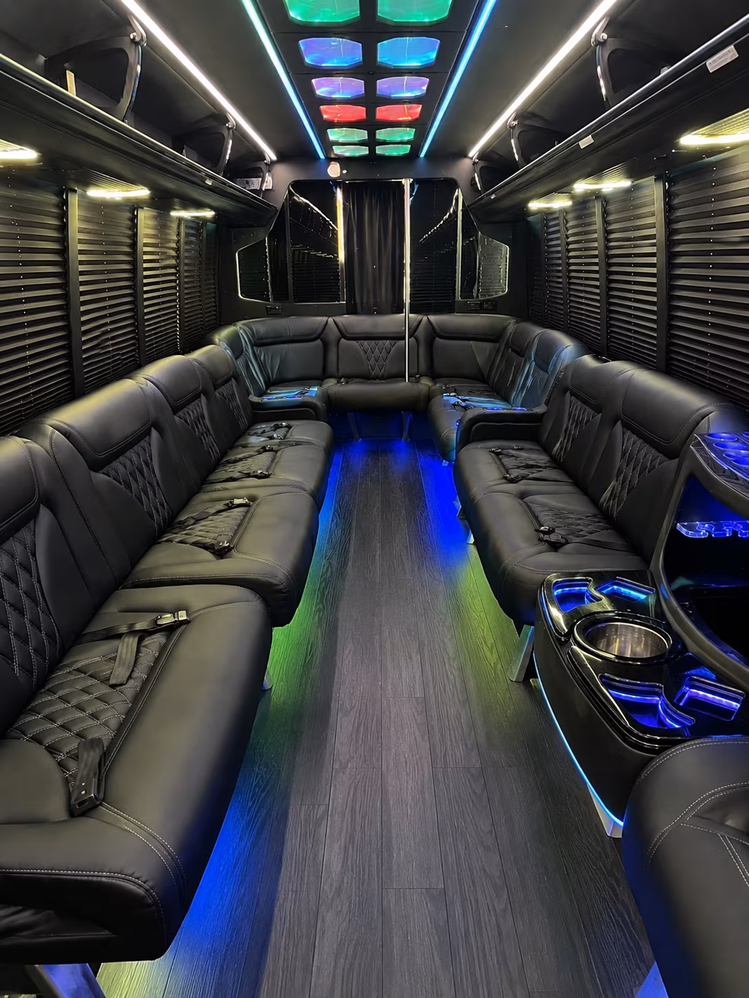 lake worth beach 20 passenger party bus interior