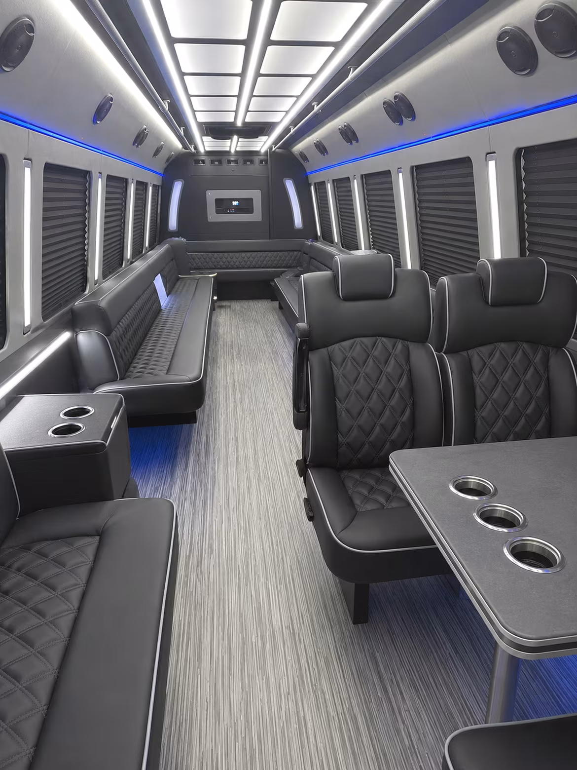 lake worth beach 25 passenger party bus inside