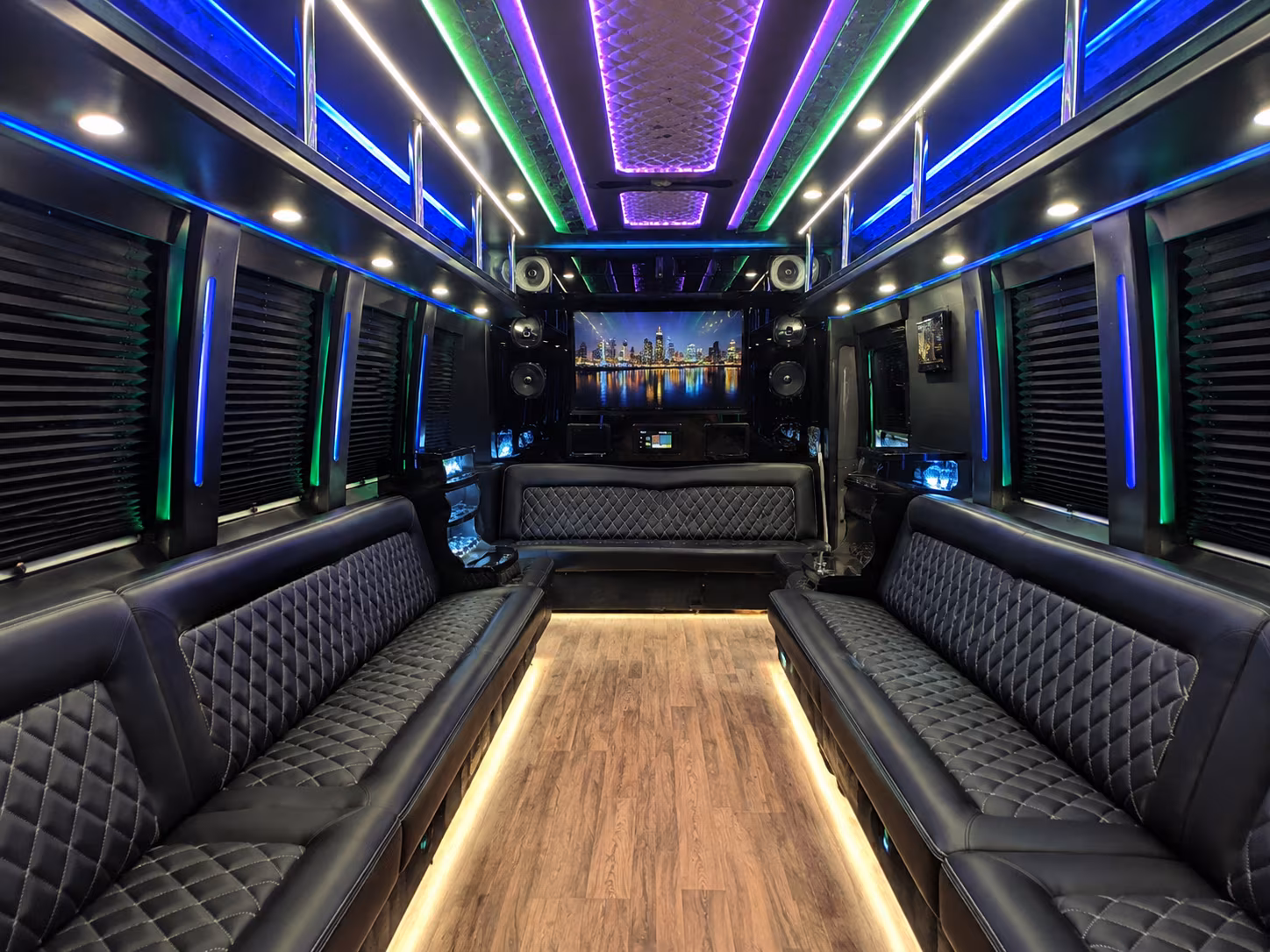lake worth beach 25 passenger party bus interior