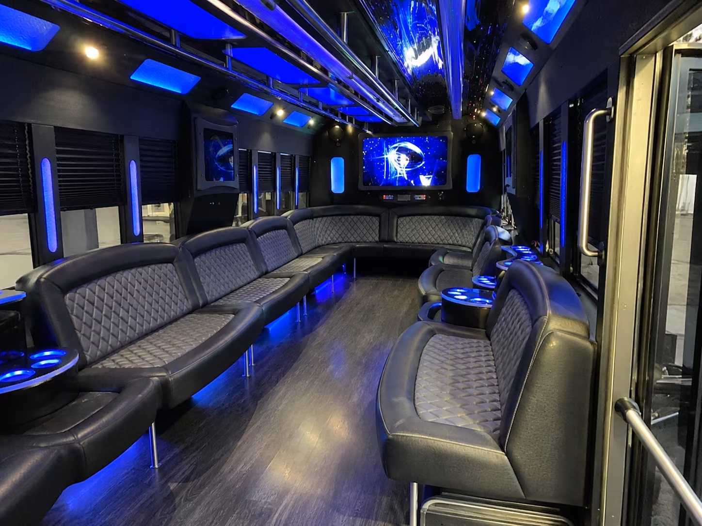 lake worth beach 28 passenger party bus interior