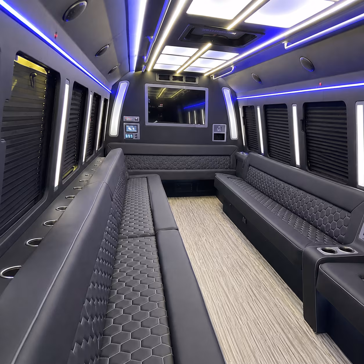 lake worth beach 40 passenger party bus inside