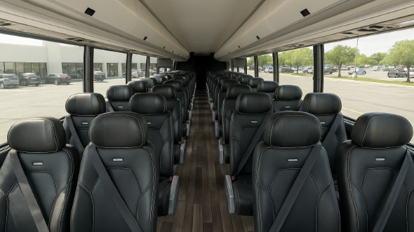 Interior of Charter Bus Company West Palm Beach's 15 Passenger Minibus in West Palm Beach