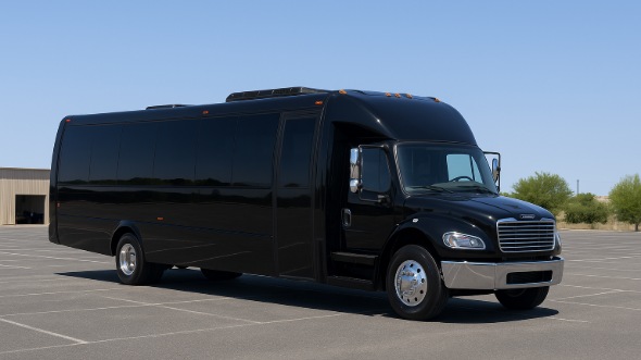 Exterior of Charter Bus Company Palm Beach Gardens's 15 Passenger Minibus in Palm Beach Gardens