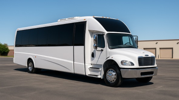 Exterior of Charter Bus Company Palm Beach Gardens's 20 Passenger Mini bus in Palm Beach Gardens
