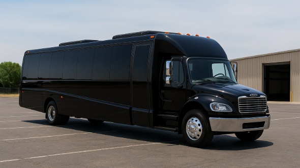 Exterior of Charter Bus Company Palm Beach Gardens's 35 Passenger Minibus in Palm Beach Gardens
