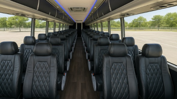 lake worth beach 50 passenger charter bus inside