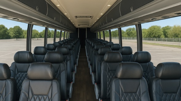 lake worth beach 55 passenger charter bus inside