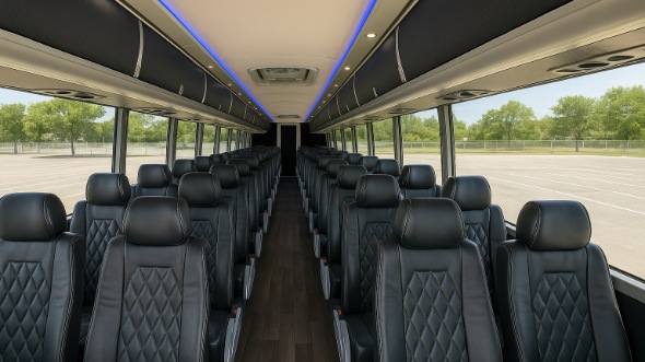 lake worth beach 56 passenger charter bus inside