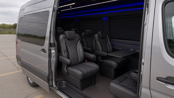 lake worth beach sprinter van with driver inside