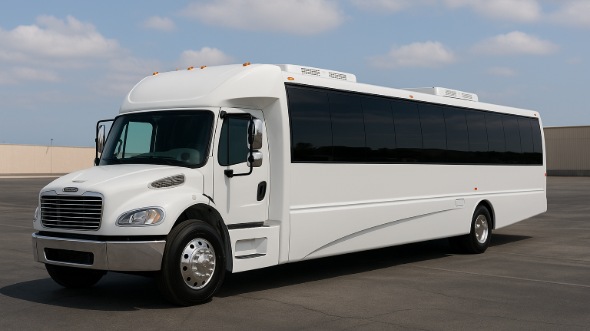 Exterior of Charter Bus Company Palm Beach Gardens's Party Bus in Palm Beach Gardens
