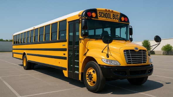 Exterior of Charter Bus Company Lake Worth Beach's School Bus in Lake Worth Beach