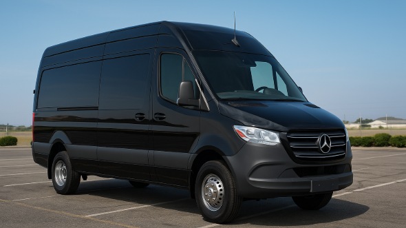 Exterior of Charter Bus Company Palm Beach Gardens's Sprinter Limo in Palm Beach Gardens